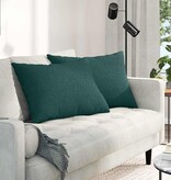 VidaXL Sofa Kussens 2 pcs Donkergroen 70 x 50 cm Stof