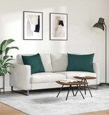 VidaXL Sofa Kussens 2 pcs Donkergroen 70 x 50 cm Stof