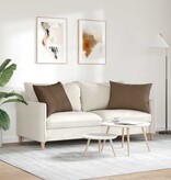 VidaXL Sofa Kussens 2 pcs Bruin 70 x 50 cm Stof