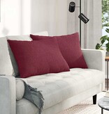 VidaXL Sofa Kussens 2 pcs Wijnrood 70 x 50 cm Stof