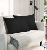 VidaXL Sofa Kussens 2 pcs Zwart 70 x 50 cm Stof