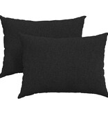 VidaXL Sofa Kussens 2 pcs Zwart 70 x 50 cm Stof