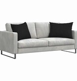 VidaXL Sofa Kussens 2 pcs Zwart 70 x 50 cm Stof