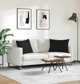 VidaXL Sofa Kussens 2 pcs Zwart 70 x 50 cm Stof