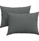 VidaXL Sofa Kussens 2 pcs Donkergrijs 70 x 50 cm Stof