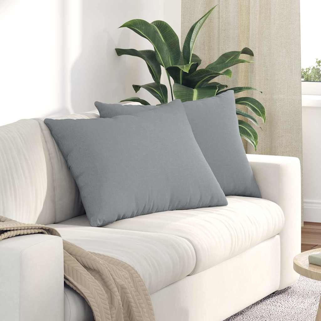 VidaXL Sofa Kussens 2 pcs Lichtgrijs 70 x 50 cm Stof