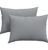 VidaXL Sofa Kussens 2 pcs Lichtgrijs 70 x 50 cm Stof