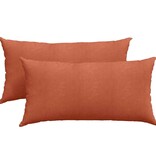 VidaXL Sofa Kussens 2 pcs Rood-oranje 80 x 40 cm Katoen Stof