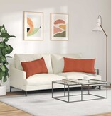 VidaXL Sofa Kussens 2 pcs Rood-oranje 80 x 40 cm Katoen Stof