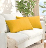 VidaXL Sofa Kussens 2 pcs Lichtgeel 80 x 40 cm Katoen Stof