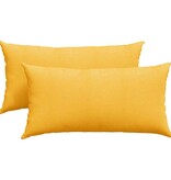 VidaXL Sofa Kussens 2 pcs Lichtgeel 80 x 40 cm Katoen Stof