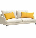 VidaXL Sofa Kussens 2 pcs Lichtgeel 80 x 40 cm Katoen Stof