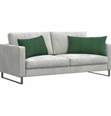 VidaXL Sofa Kussens 2 pcs Donkergroen 80 x 40 cm Katoen Stof