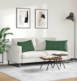 VidaXL Sofa Kussens 2 pcs Donkergroen 80 x 40 cm Katoen Stof