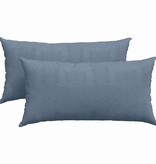 VidaXL Sofa Kussens 2 pcs Blauw 80 x 40 cm Katoen Stof