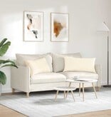 VidaXL Sofa Kussens 2 pcs Crème 80 x 40 cm Katoen Stof