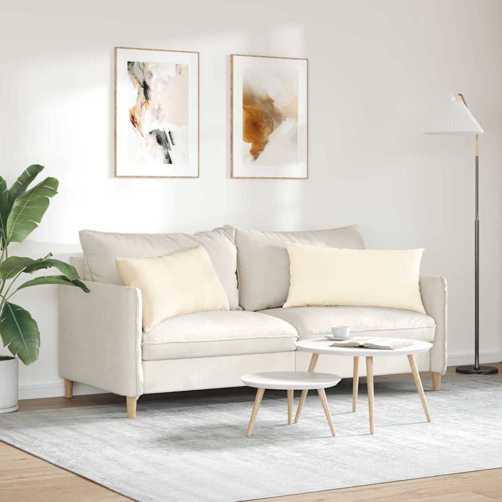 VidaXL Sofa Kussens 2 pcs Crème 80 x 40 cm Katoen Stof