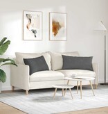 VidaXL Sofa Kussens 2 pcs Donkergrijs 80 x 40 cm Katoen Stof