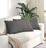 VidaXL Sofa Kussens 2 pcs Lichtgrijs 80 x 40 cm Katoen Stof