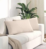 VidaXL Sofa Kussens 2 pcs Beige 80 x 40 cm Stof
