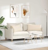 VidaXL Sofa Kussens 2 pcs Beige 80 x 40 cm Stof