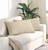 VidaXL Sofa Kussens 2 pcs Crème 80 x 40 cm Stof