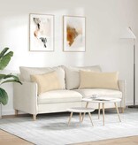 VidaXL Sofa Kussens 2 pcs Crème 80 x 40 cm Stof