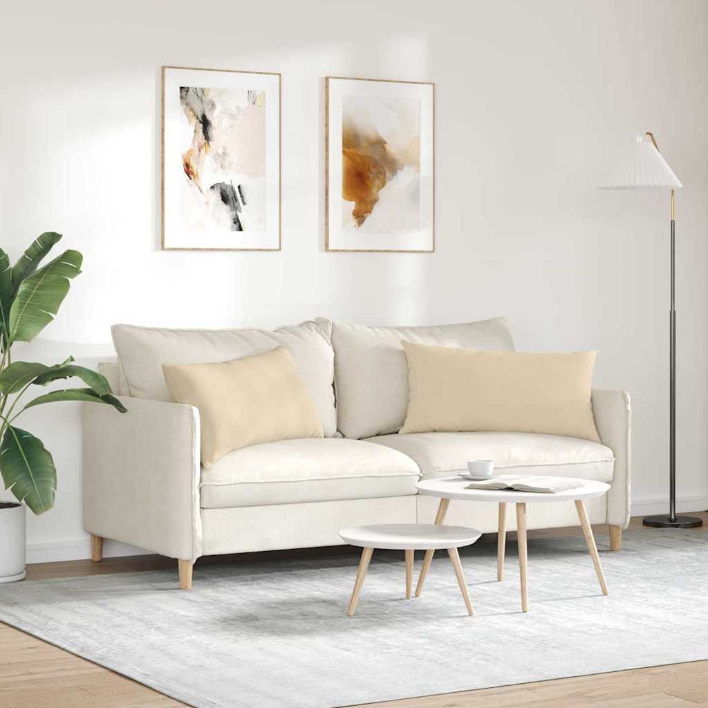 VidaXL Sofa Kussens 2 pcs Crème 80 x 40 cm Stof