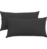 VidaXL Sofa Kussens 2 pcs Zwart 80 x 40 cm Stof