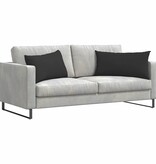 VidaXL Sofa Kussens 2 pcs Zwart 80 x 40 cm Stof