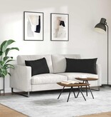 VidaXL Sofa Kussens 2 pcs Zwart 80 x 40 cm Stof