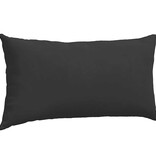 VidaXL Sofa Kussens 2 pcs Zwart 80 x 40 cm Stof