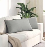 VidaXL Sofa Kussens 2 pcs Lichtgrijs 80 x 40 cm Stof