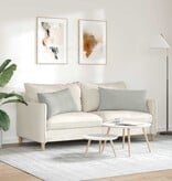 VidaXL Sofa Kussens 2 pcs Lichtgrijs 80 x 40 cm Stof