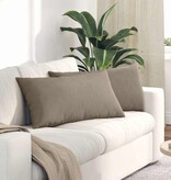 VidaXL Sofa Kussens 2 pcs Taupe 80 x 40 cm Stof
