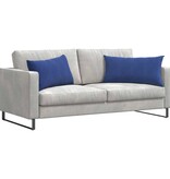 VidaXL Sofa Kussens 2 pcs Politieblauw 80 x 40 cm Katoen Stof