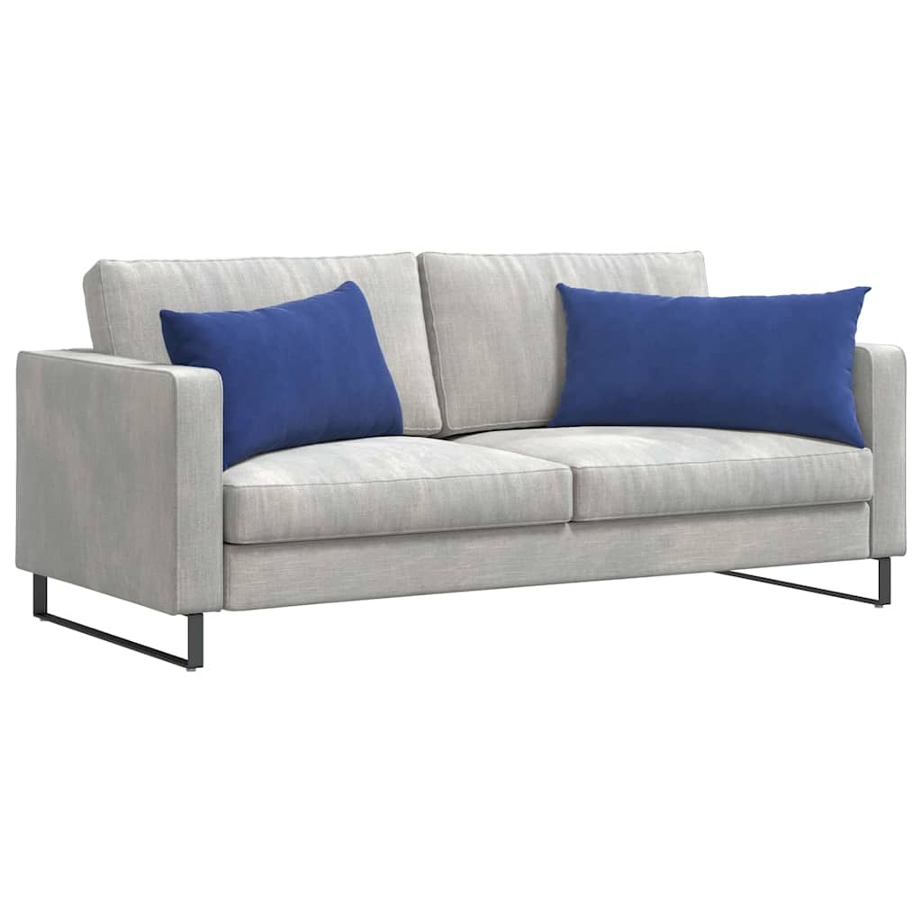 VidaXL Sofa Kussens 2 pcs Politieblauw 80 x 40 cm Katoen Stof