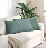 VidaXL Sofa Kussens 2 pcs Zeegroen 80 x 40 cm Katoen Stof