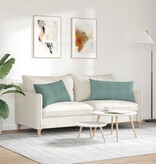 VidaXL Sofa Kussens 2 pcs Zeegroen 80 x 40 cm Katoen Stof