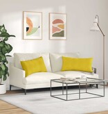 VidaXL Sofa Kussens 2 pcs Geel 80 x 40 cm Katoen Stof
