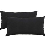 VidaXL Sofa Kussens 2 pcs Zwart 80 x 40 cm Katoen Stof