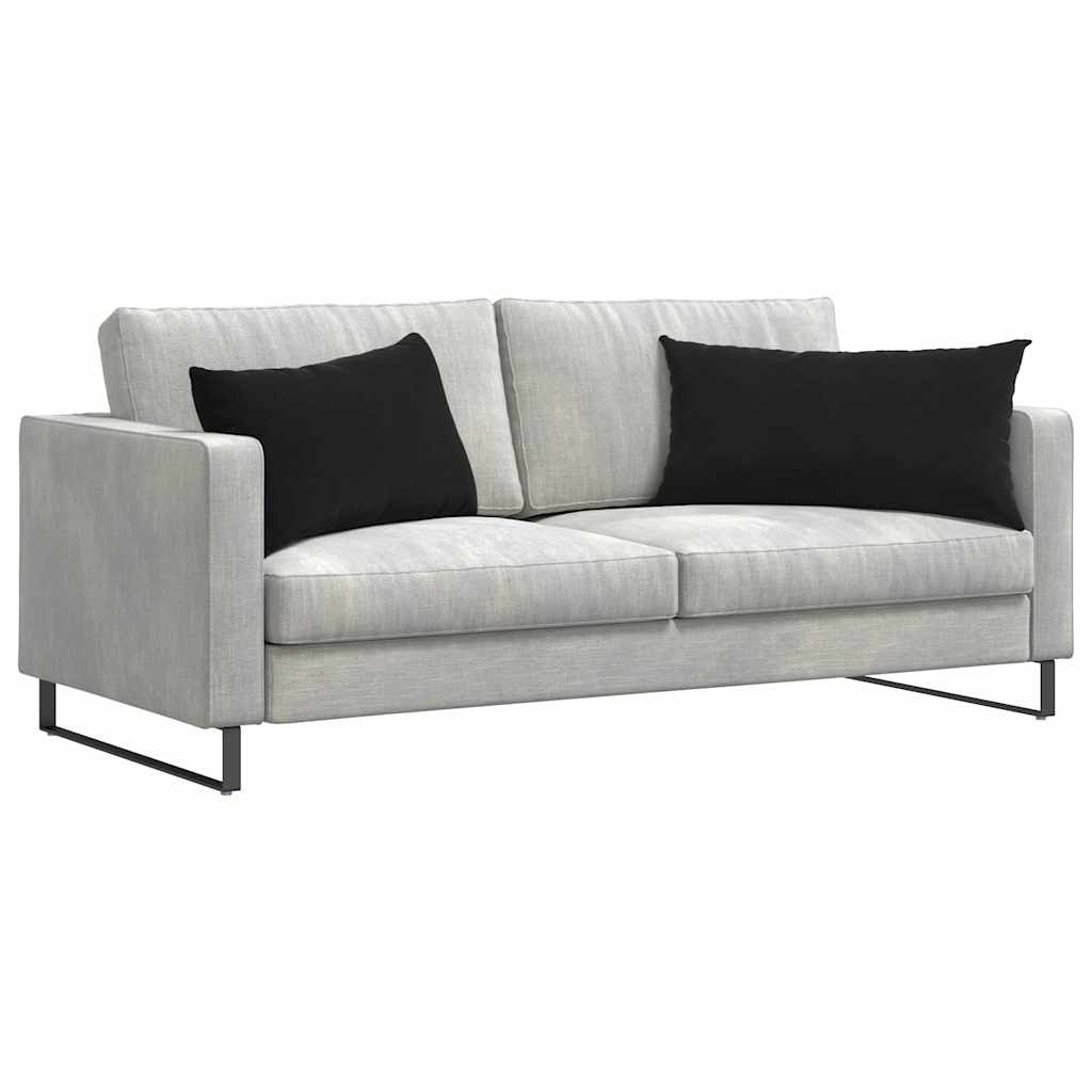 VidaXL Sofa Kussens 2 pcs Zwart 80 x 40 cm Katoen Stof