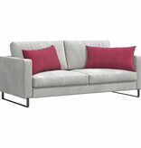 VidaXL Sofa Kussens 2 pcs Wijnrood 80 x 40 cm Katoen Stof
