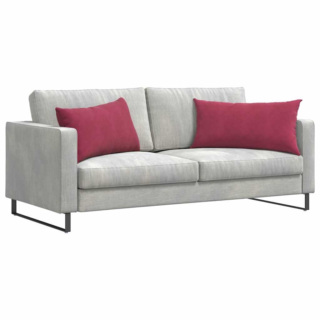 VidaXL Sofa Kussens 2 pcs Wijnrood 80 x 40 cm Katoen Stof