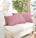 VidaXL Sofa Kussens 2 pcs Roze 80 x 40 cm Katoen Stof