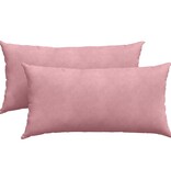 VidaXL Sofa Kussens 2 pcs Roze 80 x 40 cm Katoen Stof