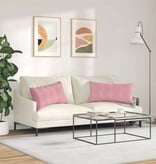 VidaXL Sofa Kussens 2 pcs Roze 80 x 40 cm Katoen Stof