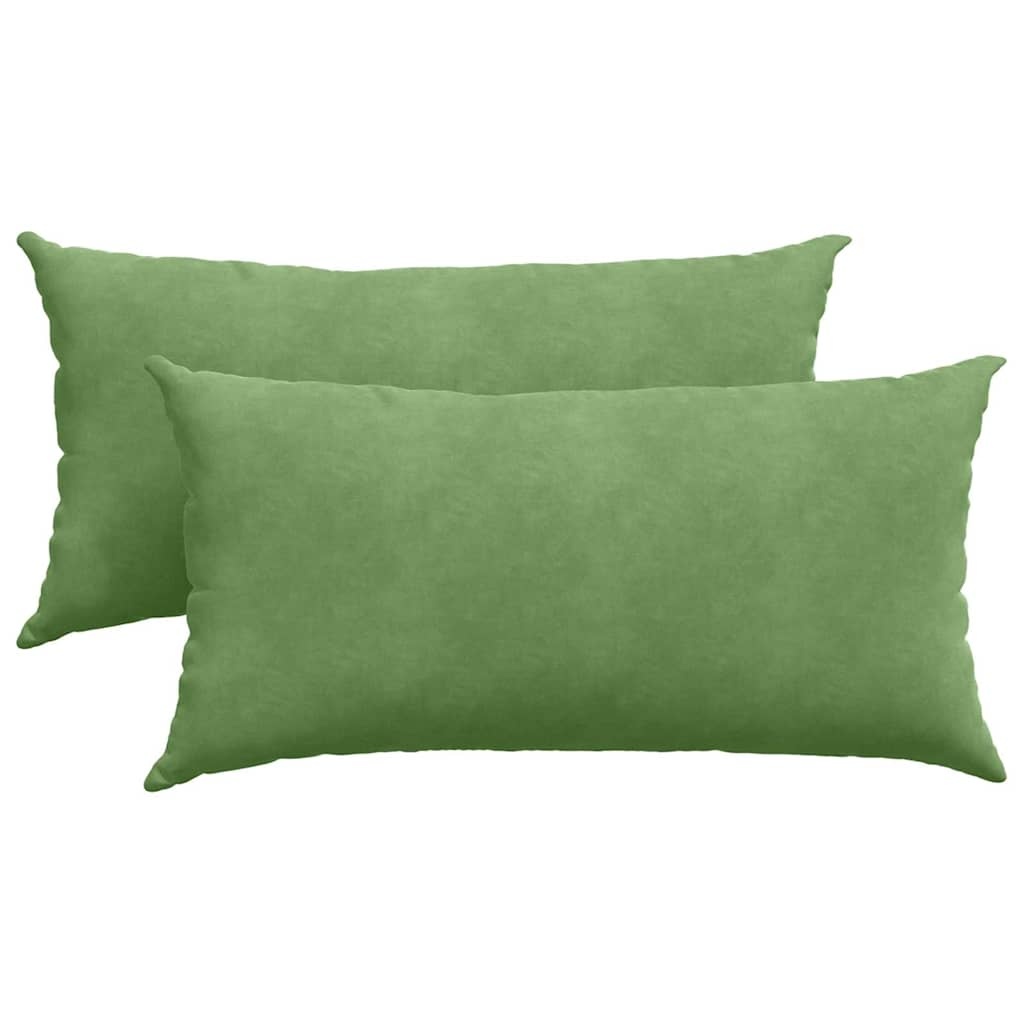 VidaXL Sofa Kussens 2 pcs Lichtgroen 80 x 40 cm Katoen Stof