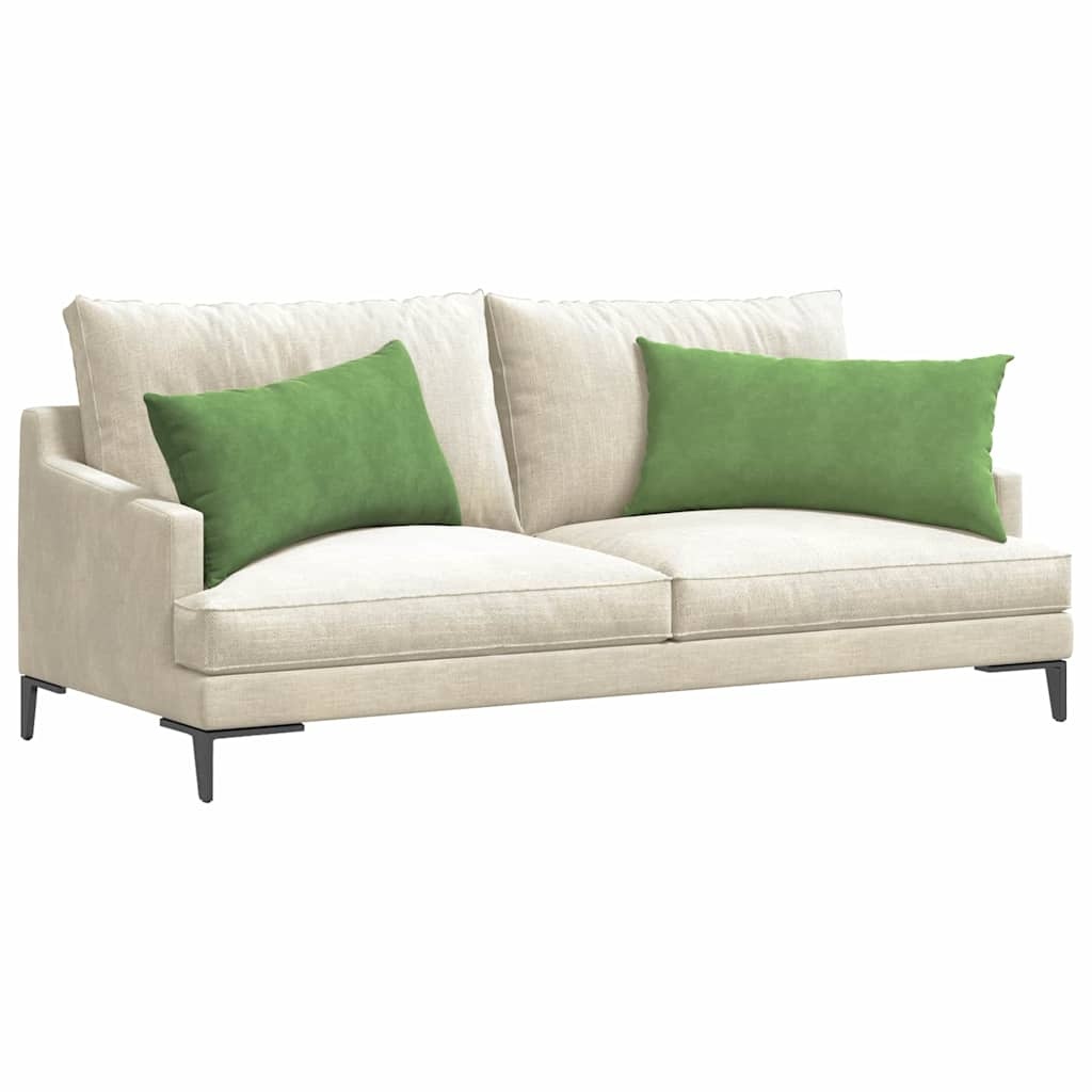 VidaXL Sofa Kussens 2 pcs Lichtgroen 80 x 40 cm Katoen Stof
