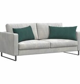 VidaXL Sofa Kussens 2 pcs Donkergroen 80 x 40 cm Katoen Stof